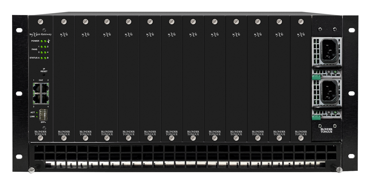 NXG System Kit - front view with RFI blank panels (stk#6799)