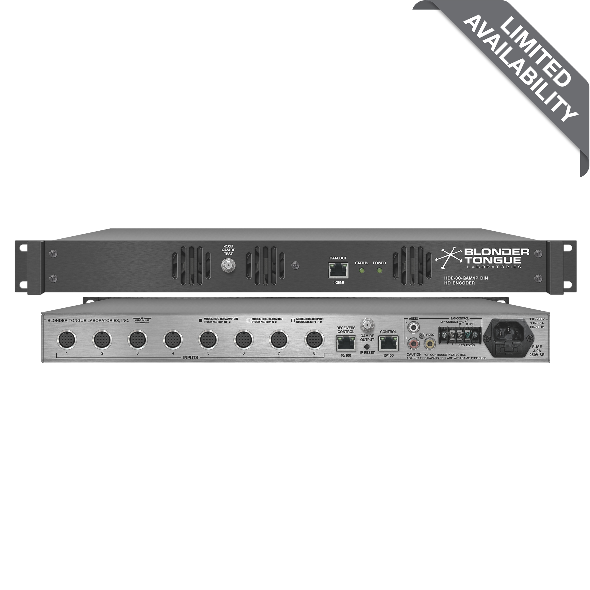 HDE-8C-QAM/IP DIN Encoder - Option 2 (Discontinued)