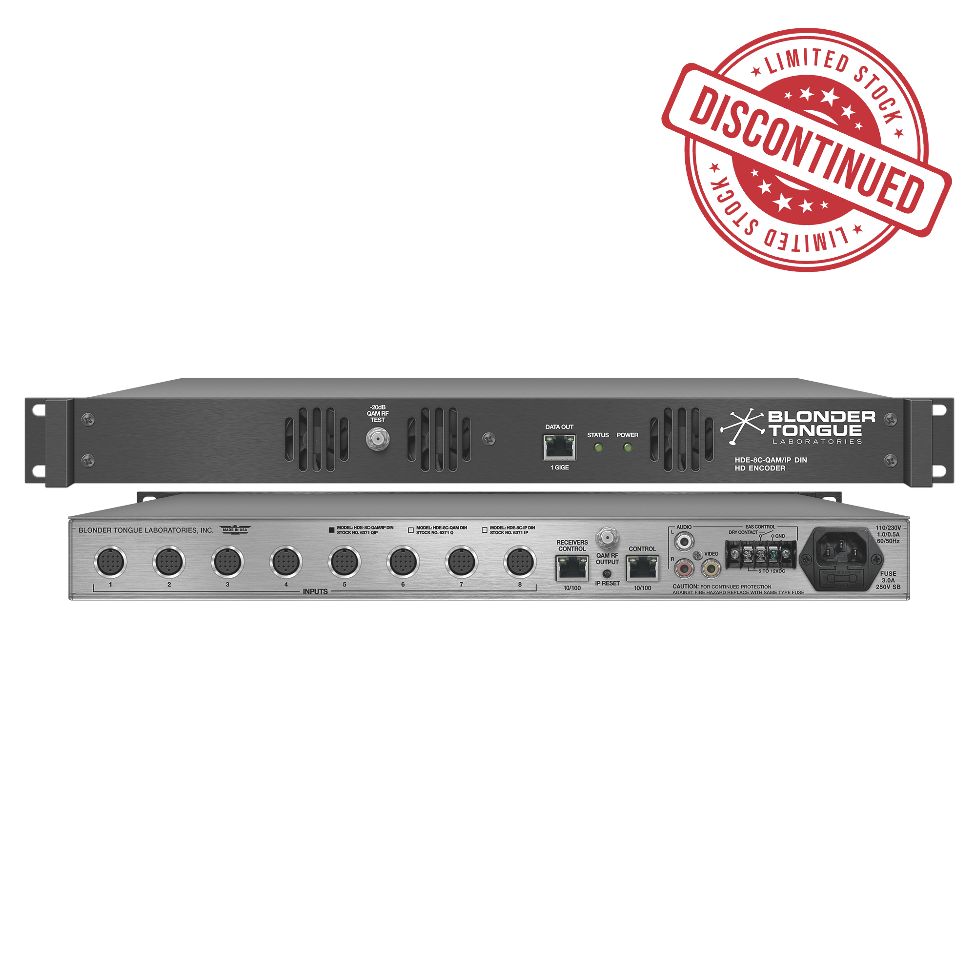 HDE-8C-QAM/IP DIN Encoder (Discontinued)